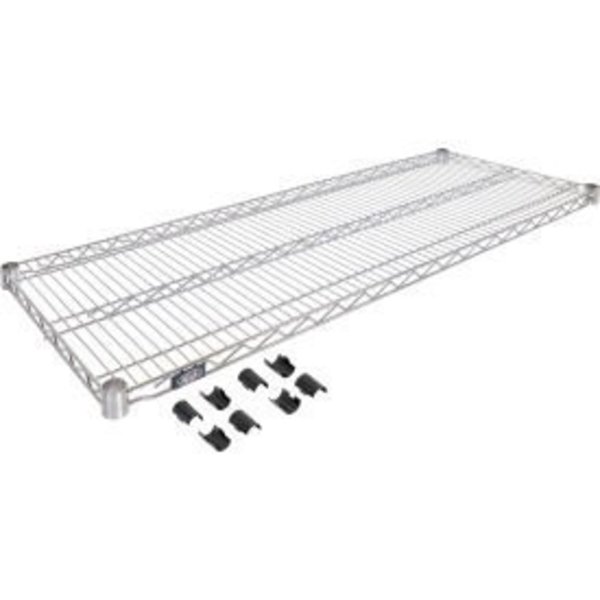 Global Equipment Nexel    Stainless Steel Wire Shelf 48 x 24 with Clips 189427B